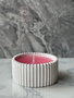 Aberto Design Vela de concreto soya 1TM color rojo aroma lavanda y vainilla hecha a mano para relajación y decoración del hogar